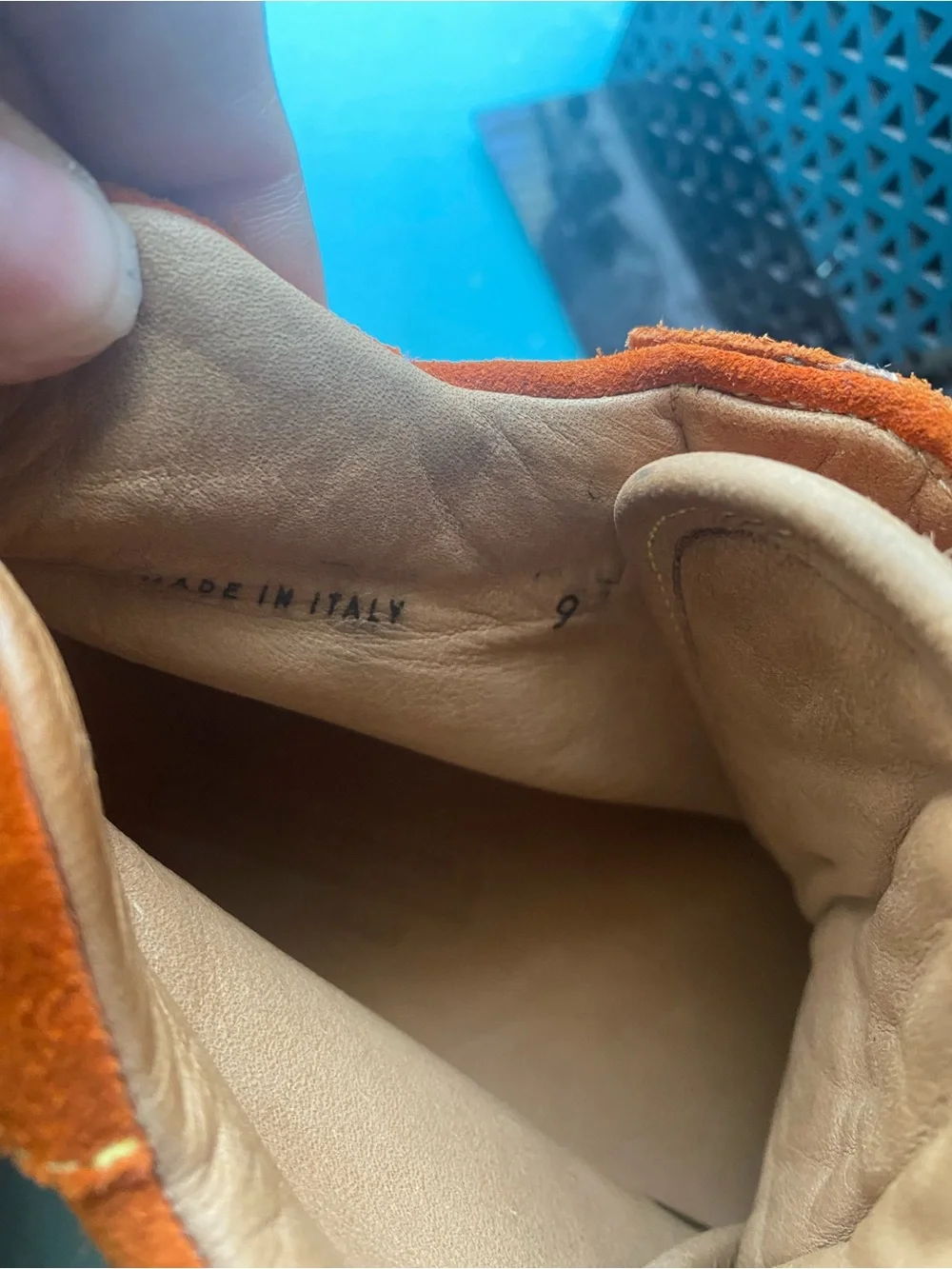Dooney & Bourke Naranja Gamazua Rust Orange Suede boots with Cream Laces